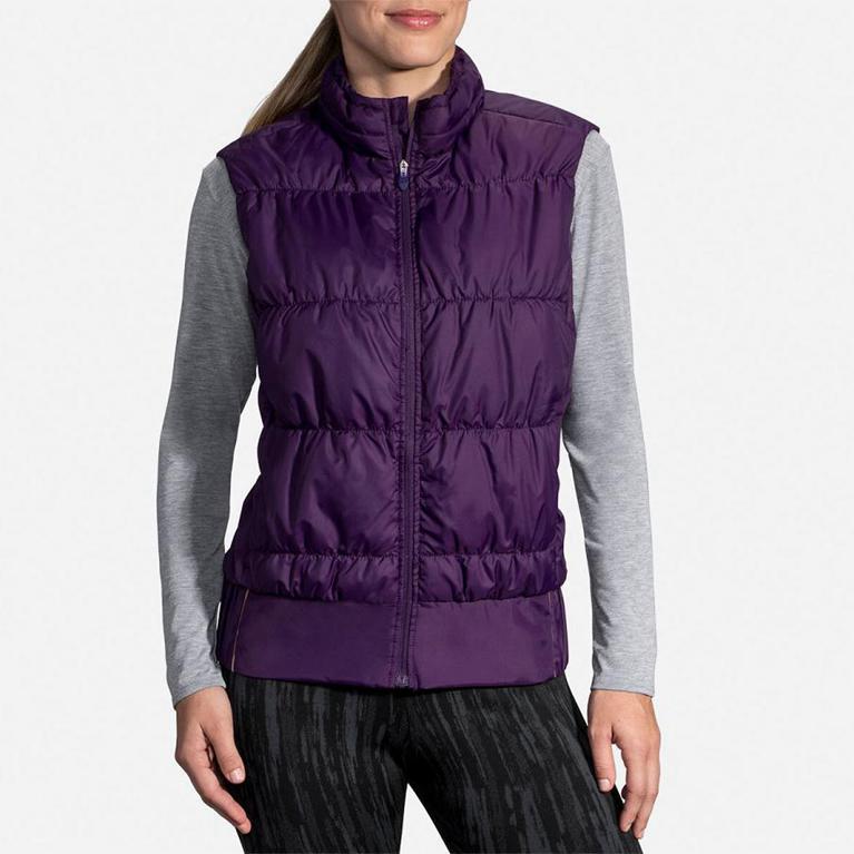 Brooks Cascadia Thermal Womens Running Jackets - Purple - Indonesia (EDTO-40136)